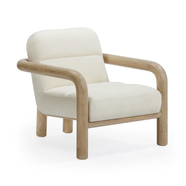 Bekah Cream Texture Weave Accent Chair Model: TOV-S54393