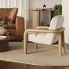Bekah Cream Texture Weave Accent Chair Model: TOV-S54393