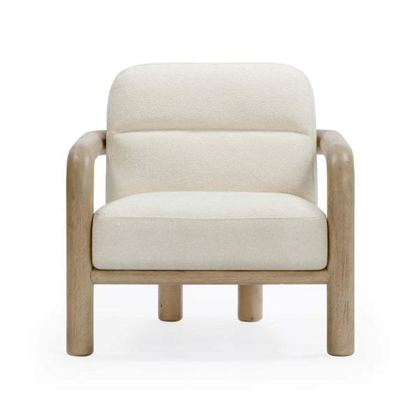 Bekah Cream Texture Weave Accent Chair Model: TOV-S54393