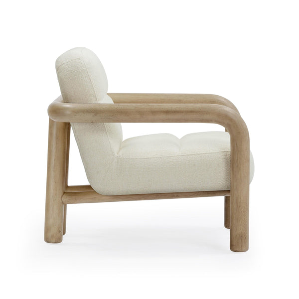 Bekah Cream Texture Weave Accent Chair Model: TOV-S54393