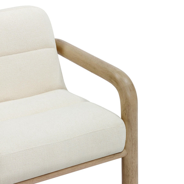 Bekah Cream Texture Weave Accent Chair Model: TOV-S54393