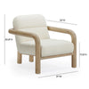 Bekah Cream Texture Weave Accent Chair Model: TOV-S54393