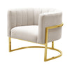Magnolia Spotted Cream Chair with Gold Base Model: TOV-S6150