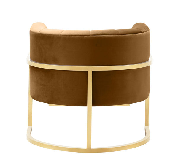 Magnolia Cognac Velvet Chair Model: TOV-S68190