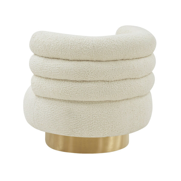 Naomi Faux Shearling Swivel Chair Model: TOV-S68234