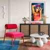 Jolene Hot Pink Velvet Accent Chair Model: TOV-S68450