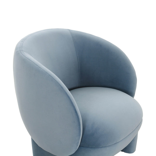 Kiki Blue Stone Velvet Accent Chair Model: TOV-S68549