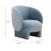Kiki Blue Stone Velvet Accent Chair Model: TOV-S68549