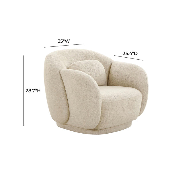 Misty Cream Boucle Accent Chair Model: TOV-S68615