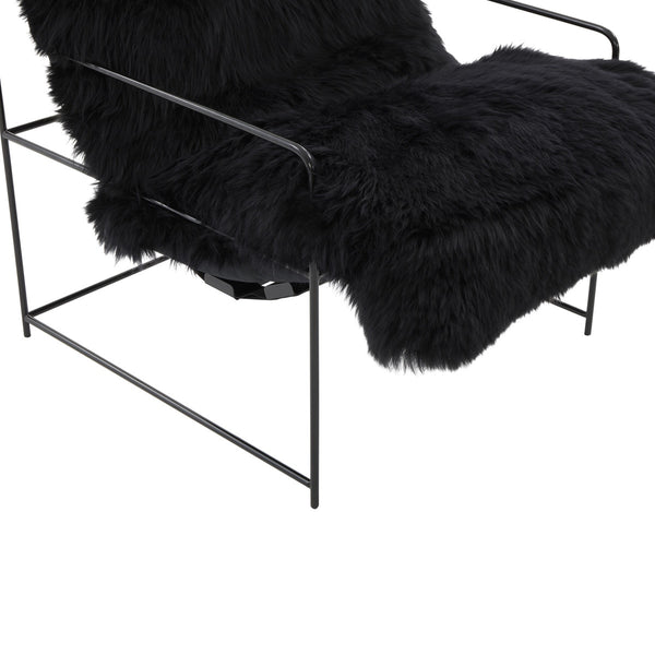 Kimi Black Genuine Sheepskin Chair Model: TOV-S68723