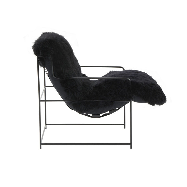 Kimi Black Genuine Sheepskin Chair Model: TOV-S68723