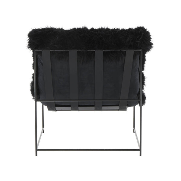 Kimi Black Genuine Sheepskin Chair Model: TOV-S68723