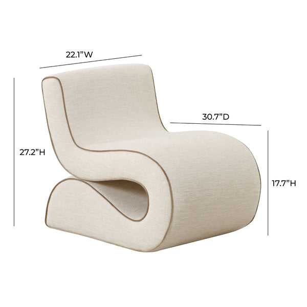 Senna Cream Basketweave Accent Chair Model: TOV-S68811