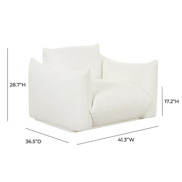 Saint Tropez Pearl Performance Fabric Stuffed Armchair Model: TOV-S68847