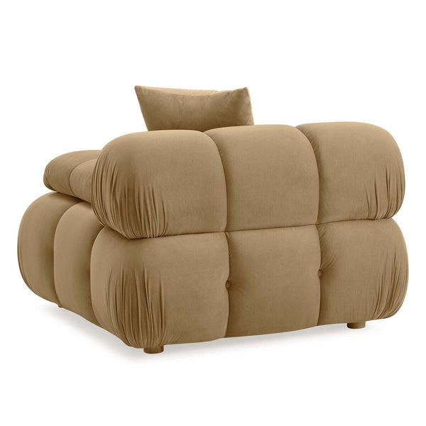 Calliope Cafe Au Lait Performance Velvet Modular Corner Chair Model: TOV-S69014