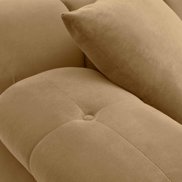 Calliope Cafe Au Lait Performance Velvet Modular Corner Chair Model: TOV-S69014