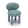 Manu Teal Nubby Performance Fabric Side Chair Model: TOV-S69032