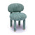 Manu Teal Nubby Performance Fabric Side Chair Model: TOV-S69032