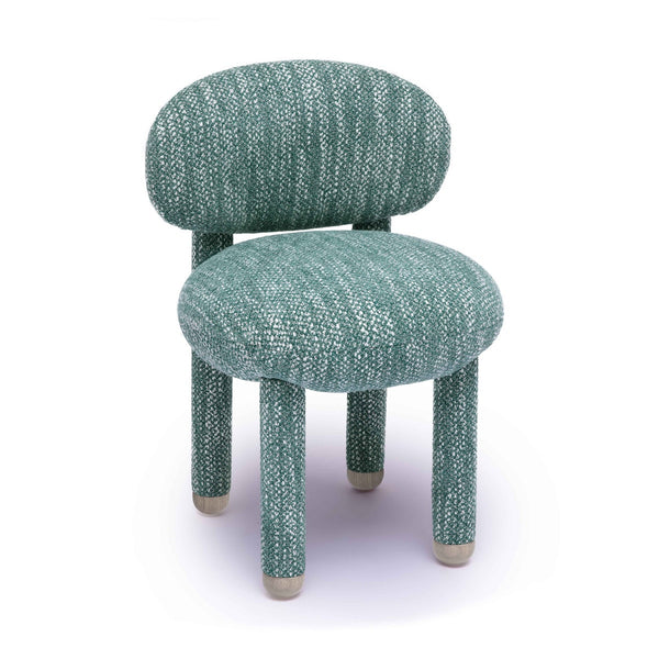 Manu Teal Nubby Performance Fabric Side Chair Model: TOV-S69032