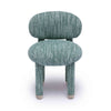 Manu Teal Nubby Performance Fabric Side Chair Model: TOV-S69032