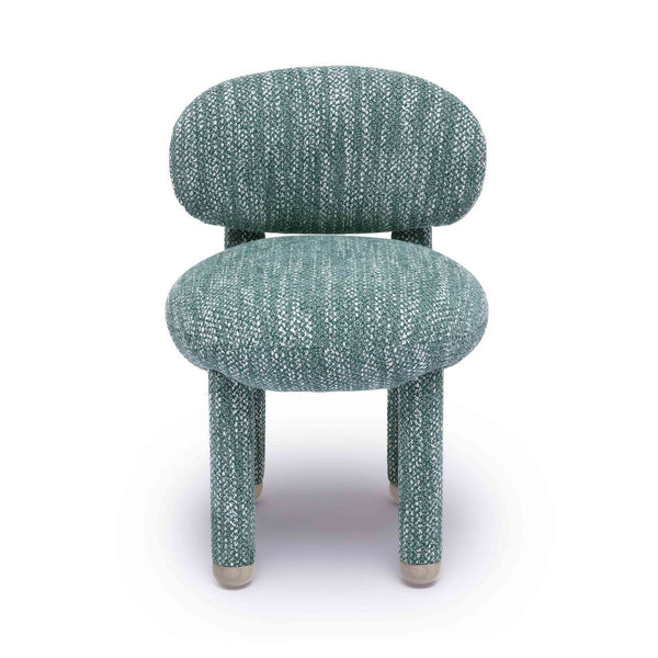 Manu Teal Nubby Performance Fabric Side Chair Model: TOV-S69032