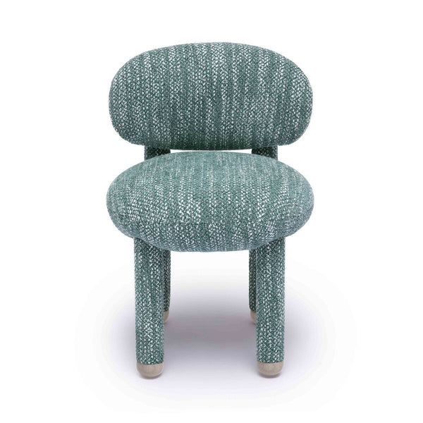 Manu Teal Nubby Performance Fabric Side Chair Model: TOV-S69032
