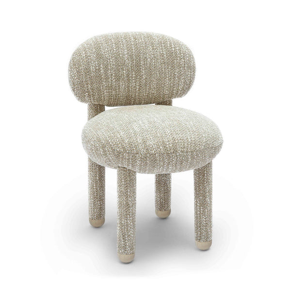 Manu Beige Nubby Performance Fabric Side Chair Model: TOV-S69033