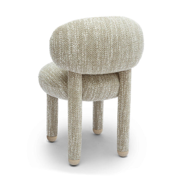 Manu Beige Nubby Performance Fabric Side Chair Model: TOV-S69033