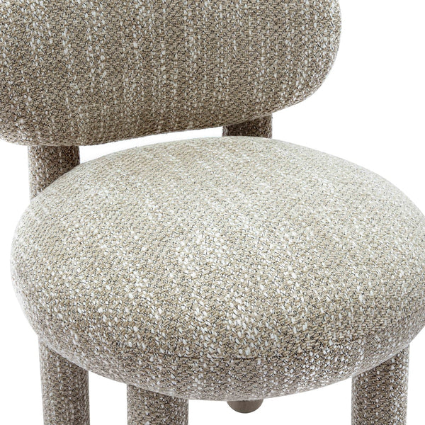 Manu Beige Nubby Performance Fabric Side Chair Model: TOV-S69033
