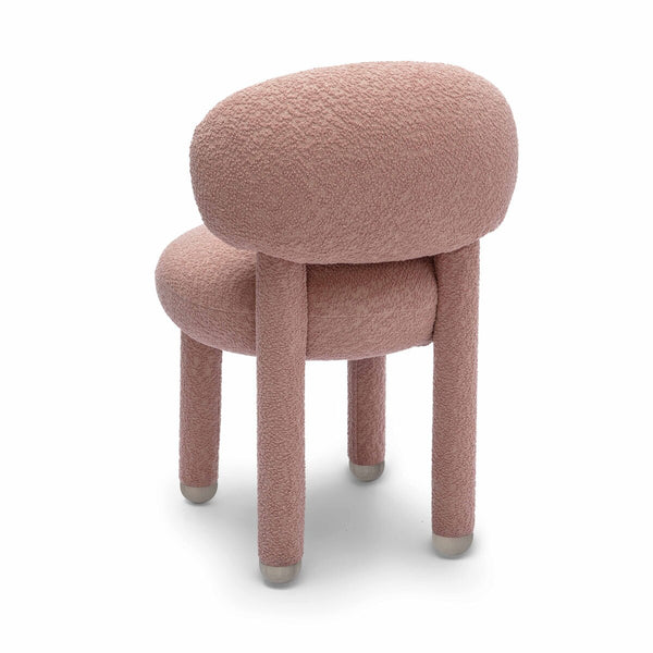 Manu Rose Pink Performance Boucle Side Chair Model: TOV-S69035