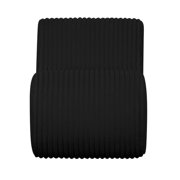 Senna Black Oversized Corduroy Accent Chair Model: TOV-S69039