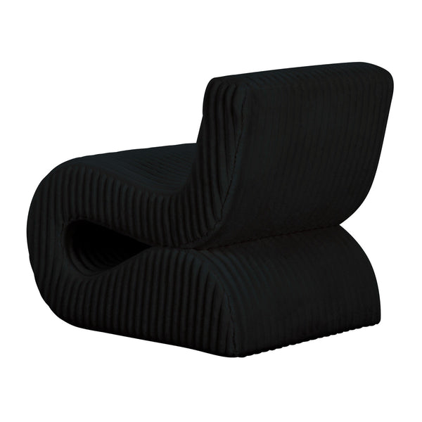 Senna Black Oversized Corduroy Accent Chair Model: TOV-S69039