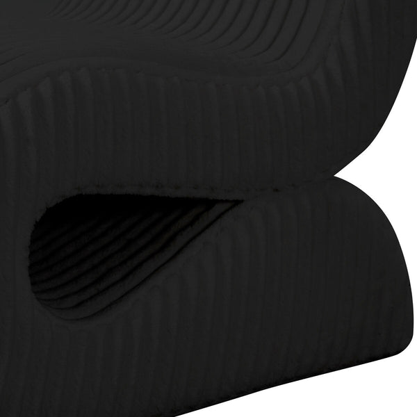 Senna Black Oversized Corduroy Accent Chair Model: TOV-S69039