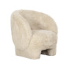 Kiki Natural Vegan Shearling Accent Chair Model: TOV-S69043
