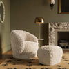 Kiki Natural Vegan Shearling Accent Chair Model: TOV-S69043
