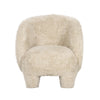 Kiki Natural Vegan Shearling Accent Chair Model: TOV-S69043