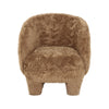 Kiki Dark Taupe Vegan Shearling Accent Chair Model: TOV-S69044