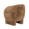 Kiki Dark Taupe Vegan Shearling Accent Chair Model: TOV-S69044