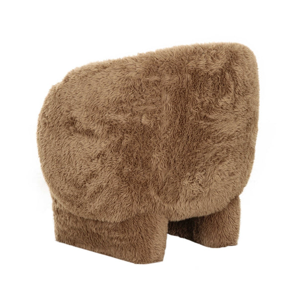 Kiki Dark Taupe Vegan Shearling Accent Chair Model: TOV-S69044