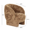 Kiki Dark Taupe Vegan Shearling Accent Chair Model: TOV-S69044
