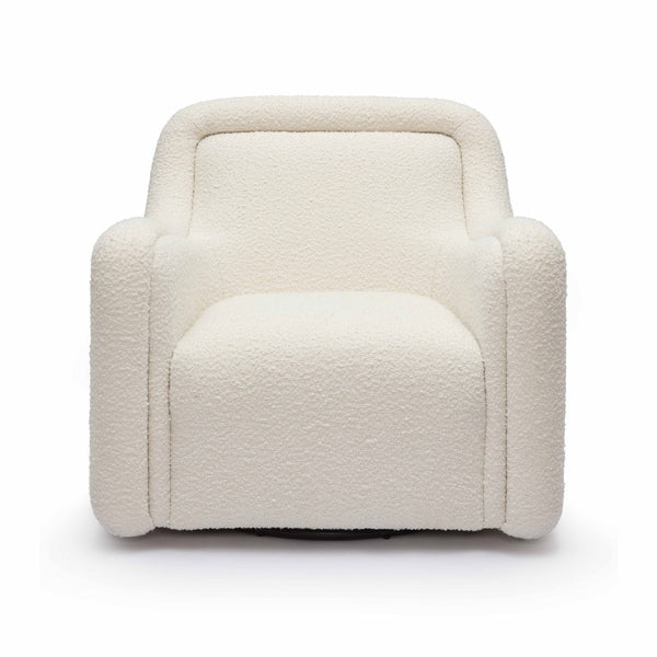 Charli Cream Boucle Swivel Chair Model: TOV-S69188