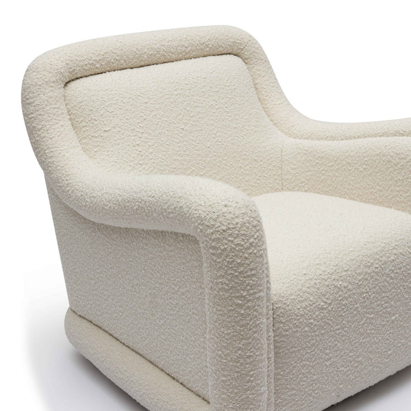 Charli Cream Boucle Swivel Chair Model: TOV-S69188
