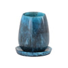 Rounded Blue Swirl Resin Kiddush Cup Model: TOV-T18615