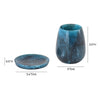 Rounded Blue Swirl Resin Kiddush Cup Model: TOV-T18615
