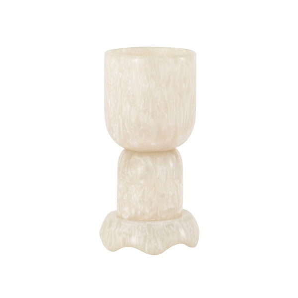 Platform Tan Swirl Resin Kiddush Cup Model: TOV-T18617