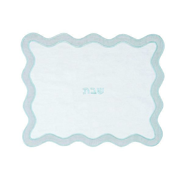 TOV Sea Blue Wavy Challah Cover Model: TOV-T18650
