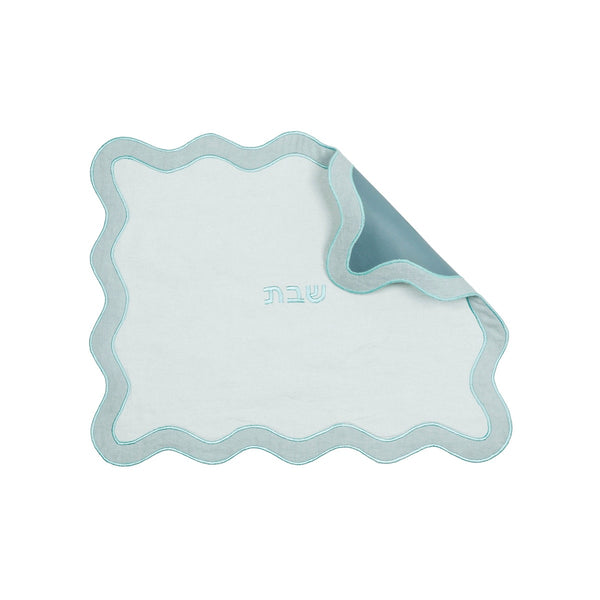 TOV Sea Blue Wavy Challah Cover Model: TOV-T18650