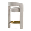 Modrest Adam Modern Beige Fabric & Brass Counter Chair Model VGMY-3713-26-BGE
