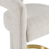 Modrest Adam Modern Beige Fabric & Brass Counter Chair Model VGMY-3713-26-BGE