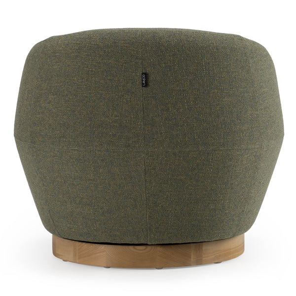 Divani Casa Agatha Modern Hemp Fabric Swivel Accent Chair Model VGKK-KF.A1203-HEMP